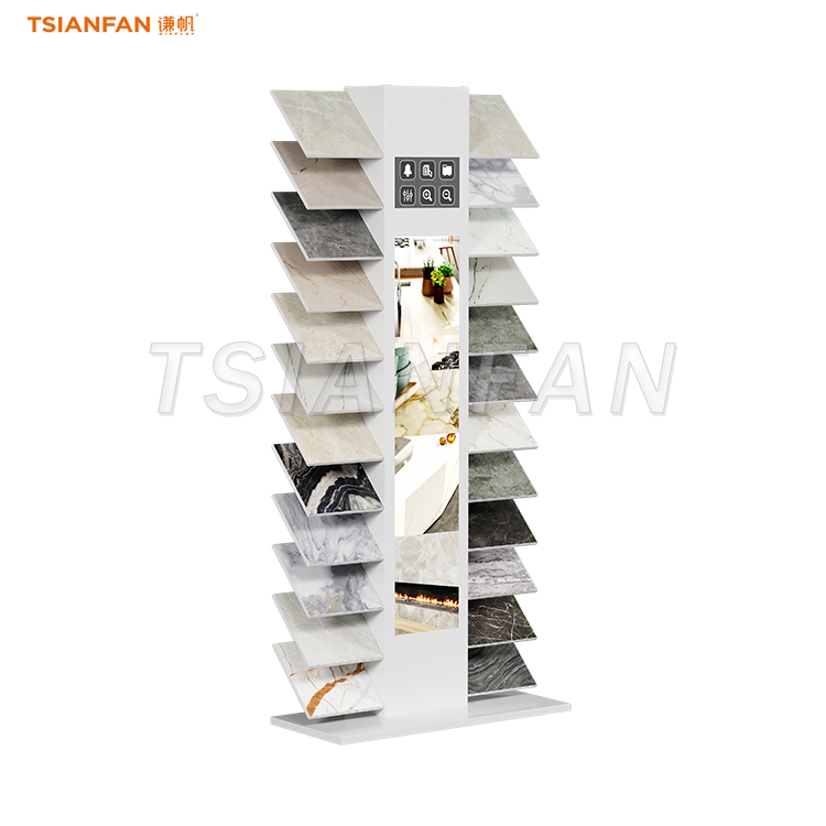 quartz slab display racks for flooring innovative quartz stone floor display solutions-SRL088