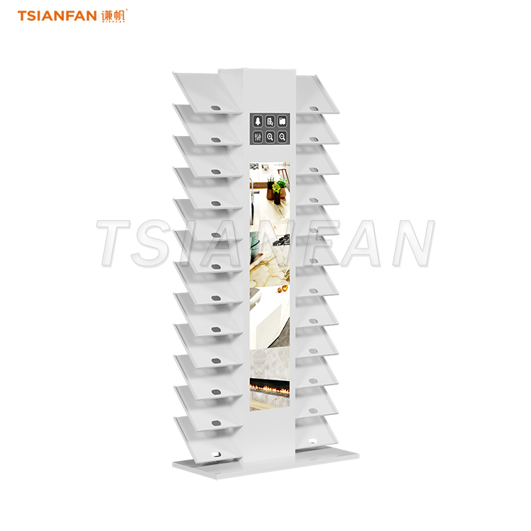 quartz slab display racks for flooring innovative quartz stone floor display solutions-SRL088