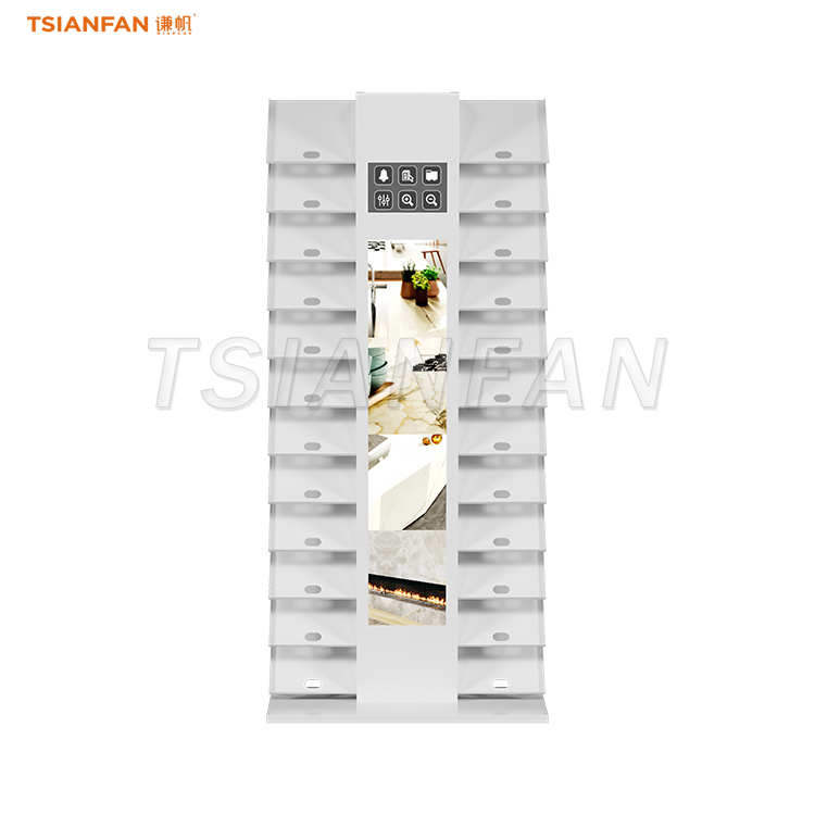 quartz slab display racks for flooring innovative quartz stone floor display solutions-SRL088