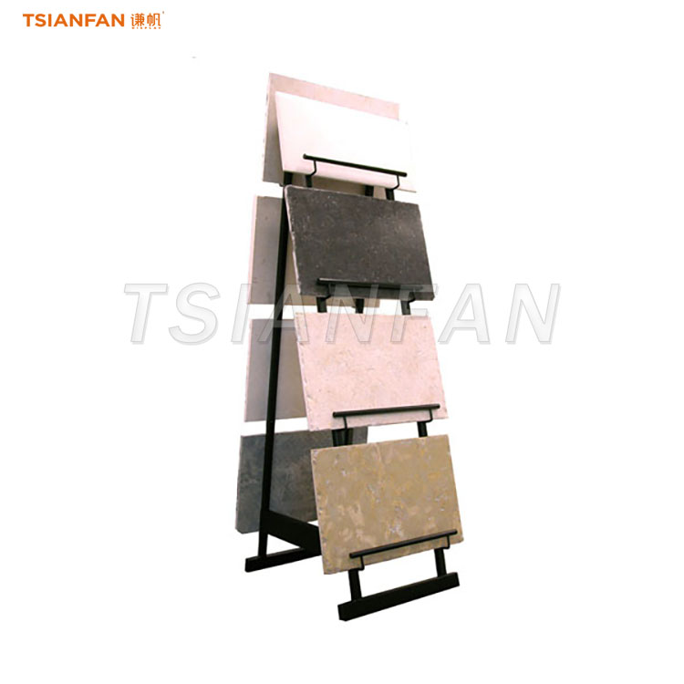 Sample stone paver display rack inclined stone display stand