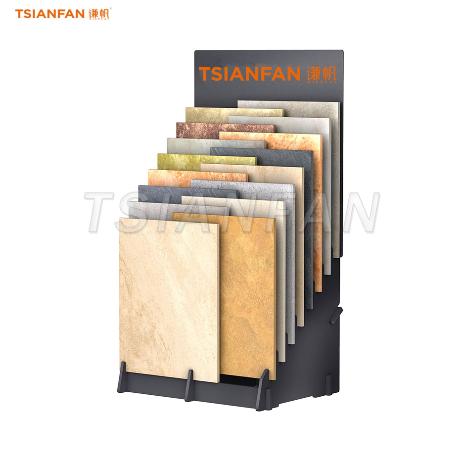 ceramic tile inclined display rack slotted display stand