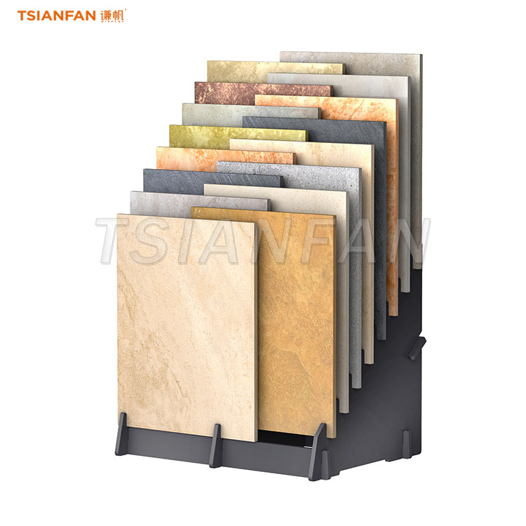 ceramic tile inclined display rack slotted display stand