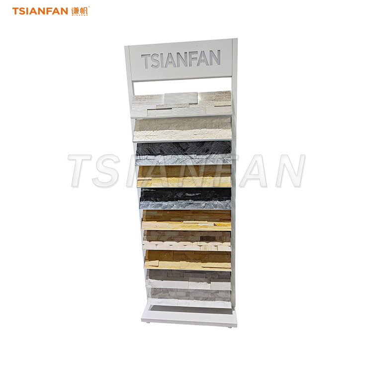 metal natural stone display rack durable displays