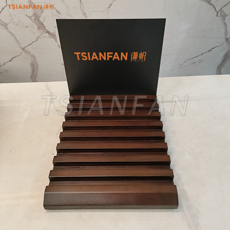 wooden table top display rack for sample stone