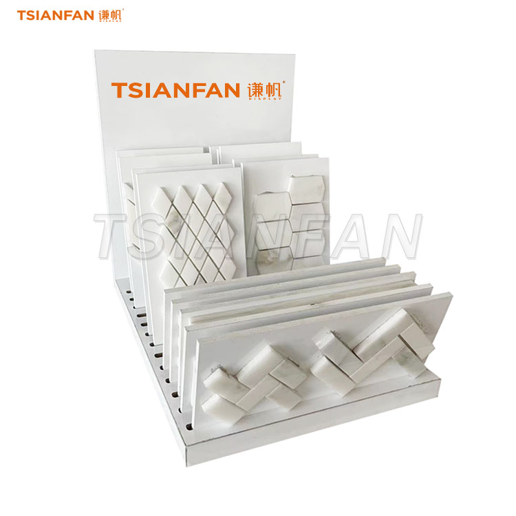 small mosaic stone table top display rack