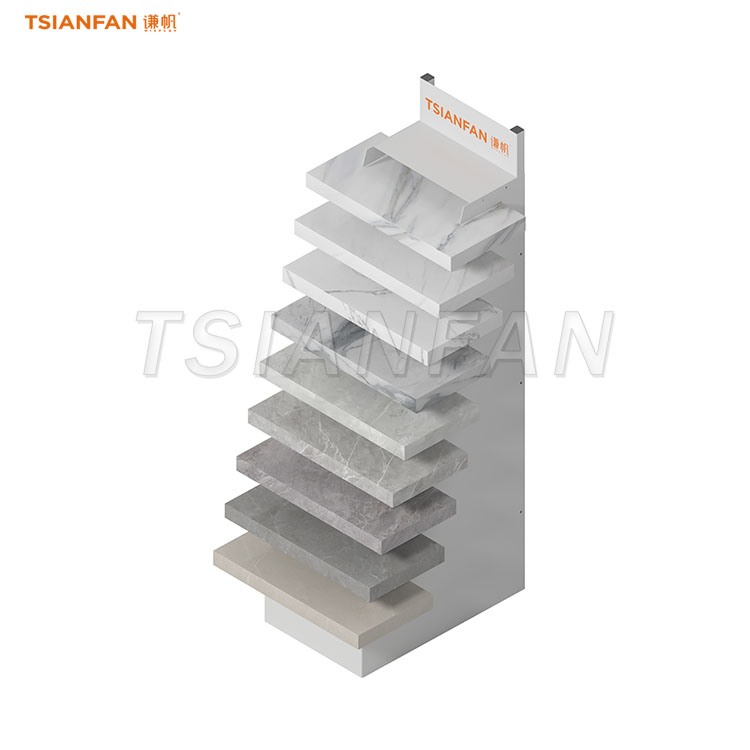 metal slab stone display stand freestanding marble slab rack-SG051