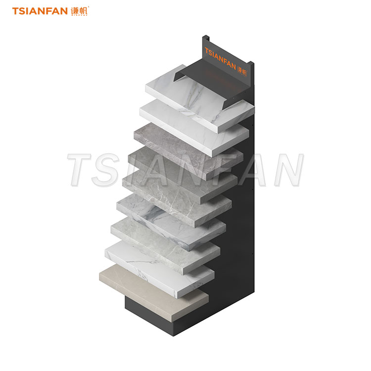 metal slab stone display stand freestanding marble slab rack-SG051