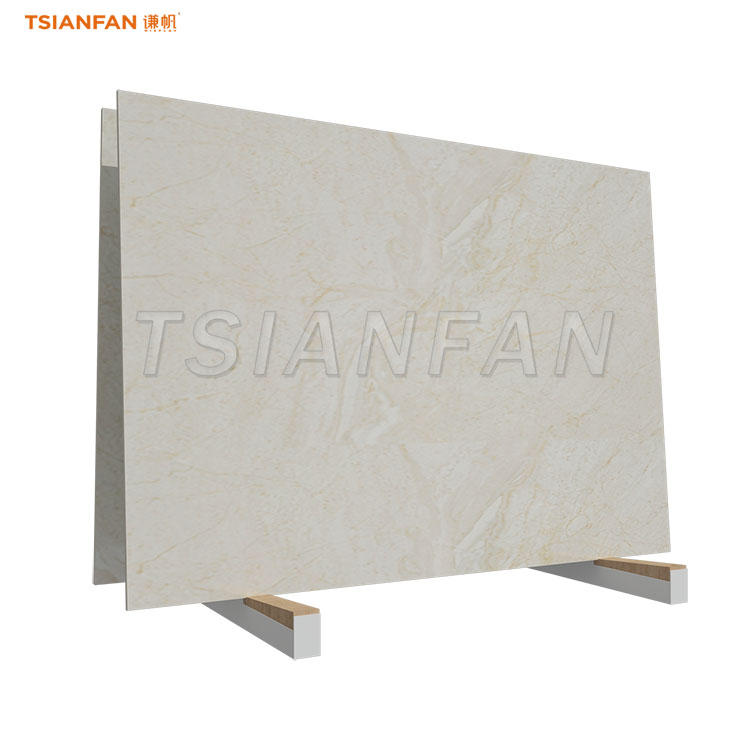 simple large granite stone display stand wooden display rack