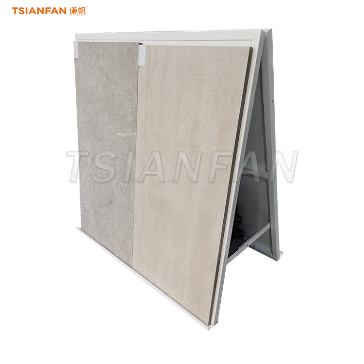 slab stone two sides display stand stable display rack
