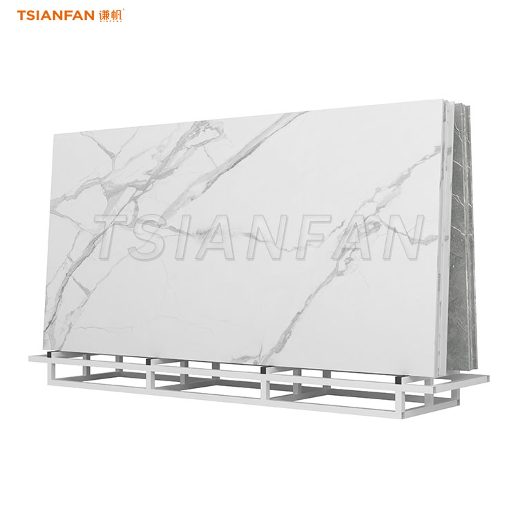 stone slab racks marble showroom display-SD015