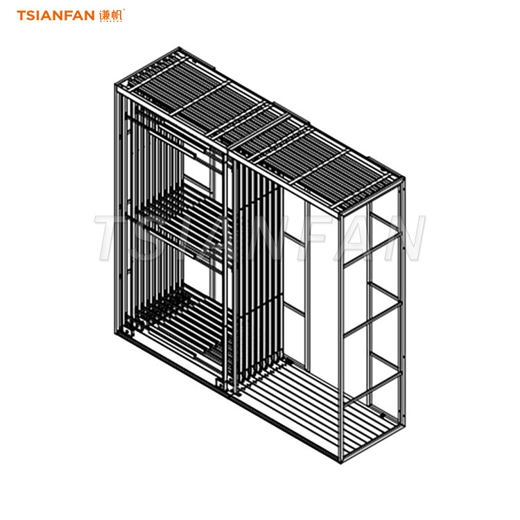 Inventory push pull display stand for ceramic tiles