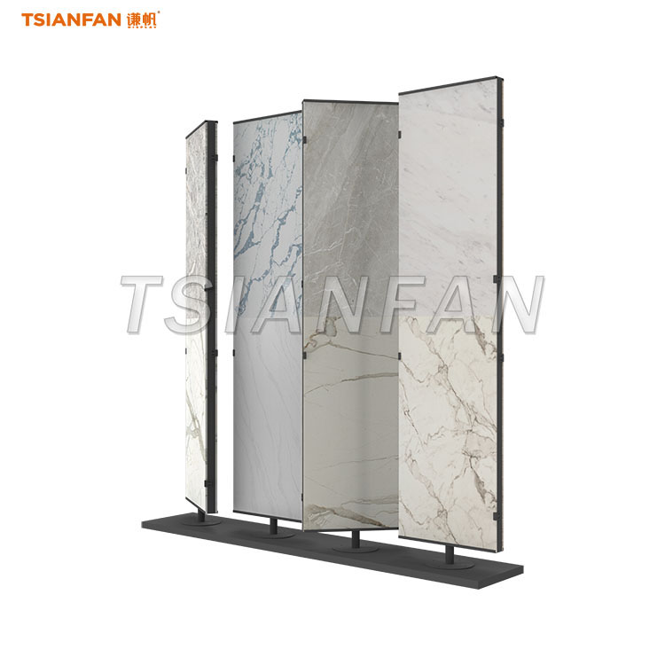 360-Degree Rotating Tile Display Rack for Modern Showrooms