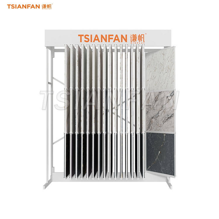 Custom Logo Page-Turning Tile Sample Display System-CF095