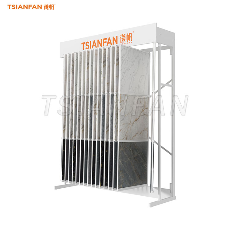 Custom Logo Page-Turning Tile Sample Display System-CF095