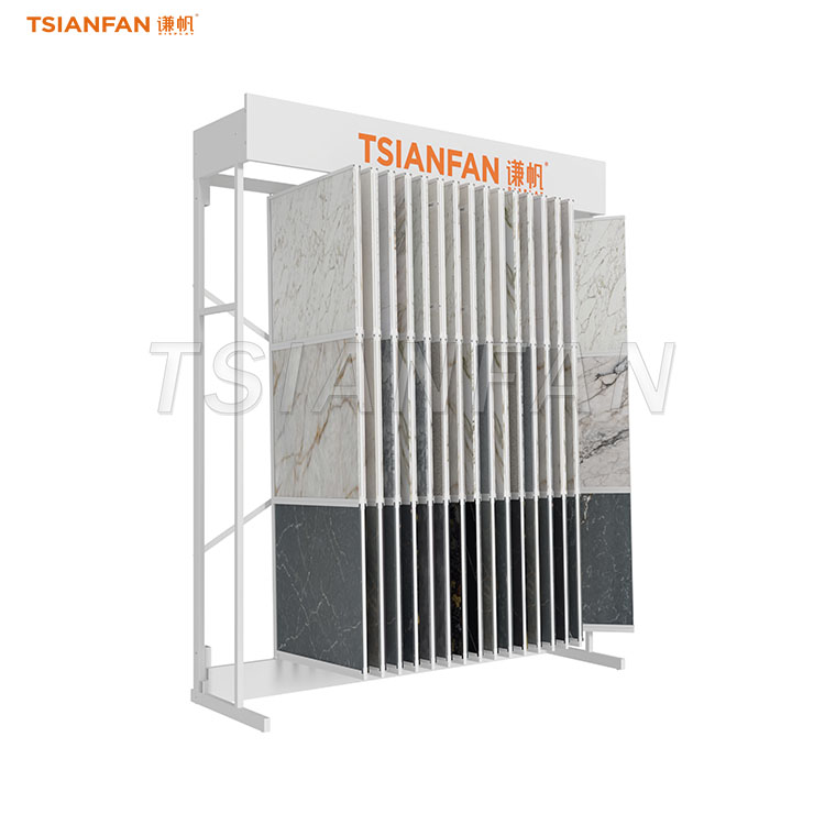 Custom Logo Page-Turning Tile Sample Display System-CF095