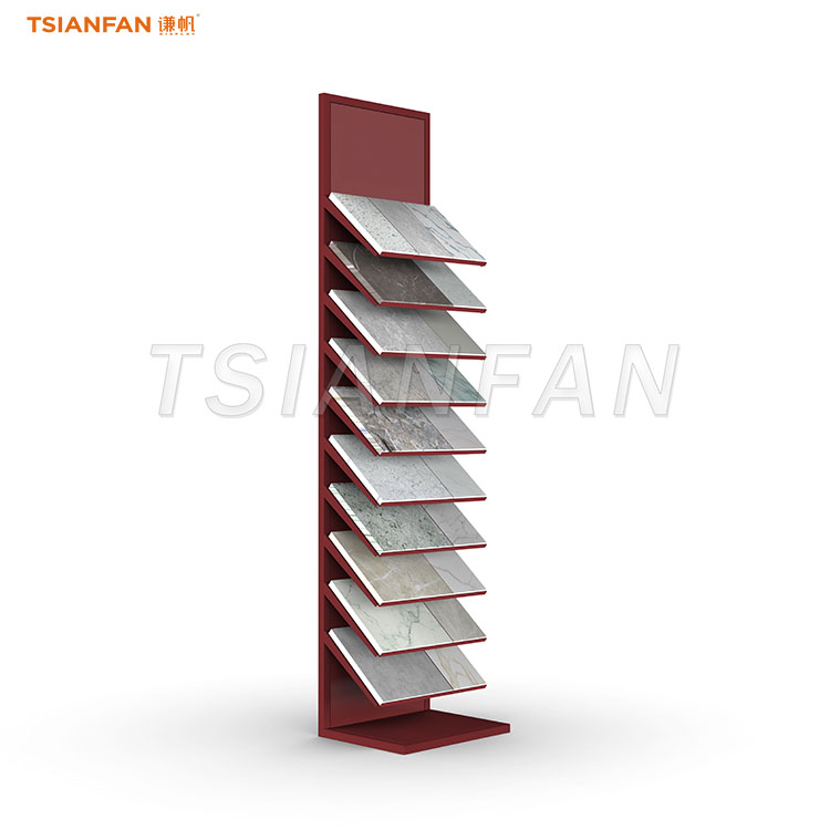 Premium 10-Tier Vertical Ceramic Tile Display Rack - SRL087
