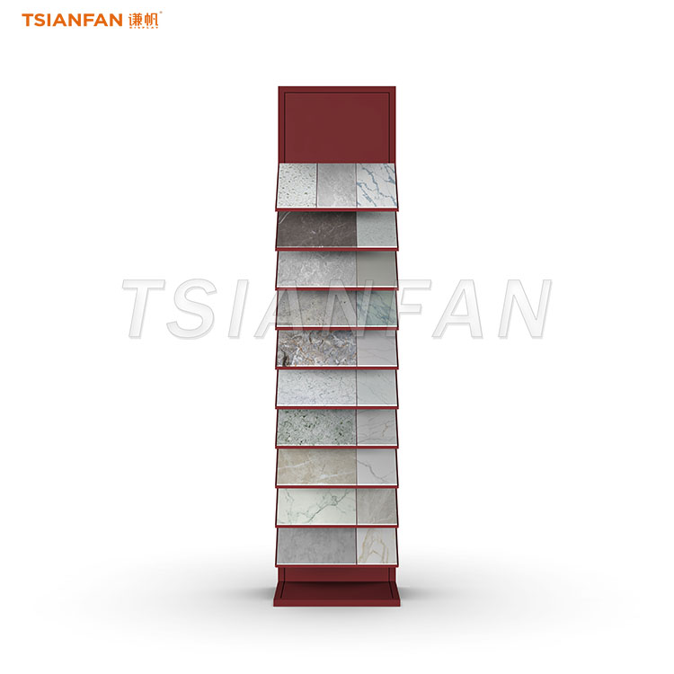 Premium 10-Tier Vertical Ceramic Tile Display Rack - SRL087