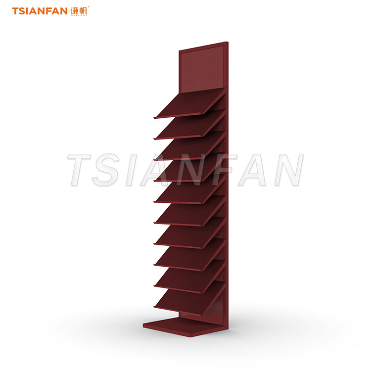 Premium 10-Tier Vertical Ceramic Tile Display Rack - SRL087