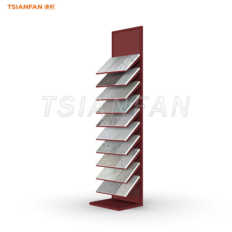 Premium 10-Tier Vertical Ceramic Tile Display Rack - SRL087