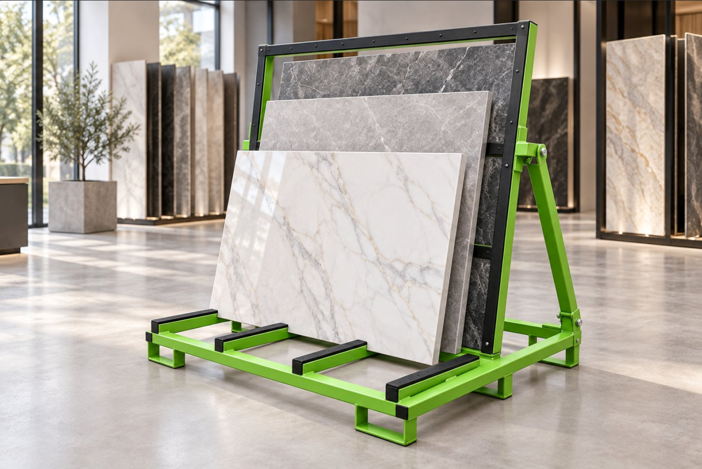A-Frame Stone Slab Display Rack SD001