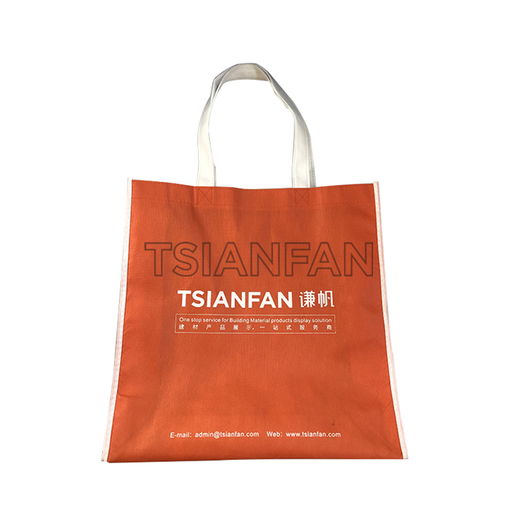Thick White Nonwoven Shopping Bags with Handles