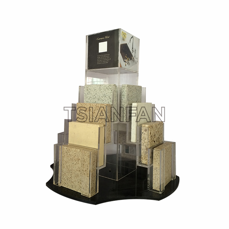 Quartz Stone Sample Display Tabletop Stand SRT304