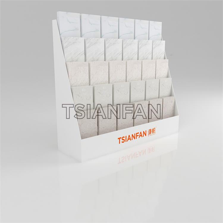 Customized Simple Marble Quartz Tile Sample Display Stand SRT308