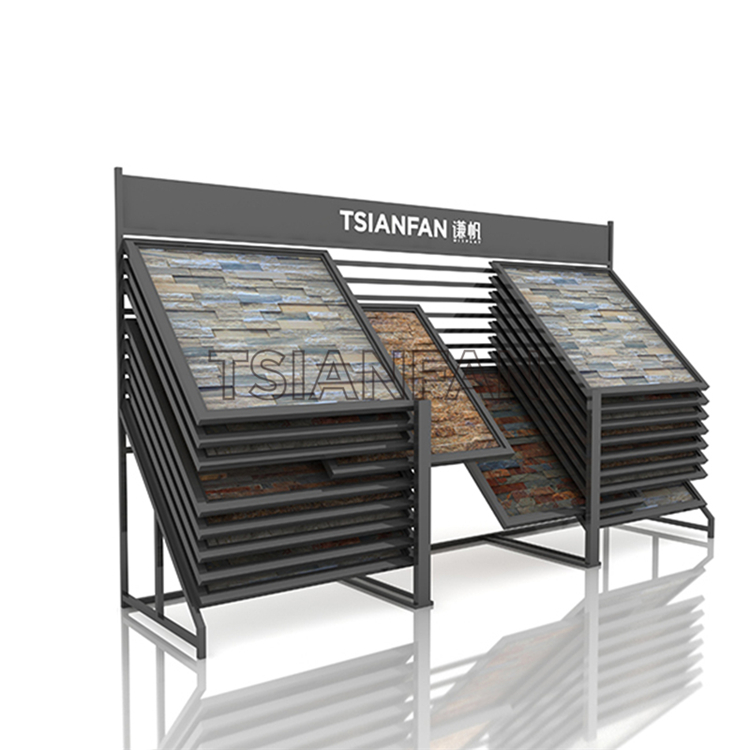Culture Stone Waterfall Display Rack For Exhibition Hall Stone Display-SW007