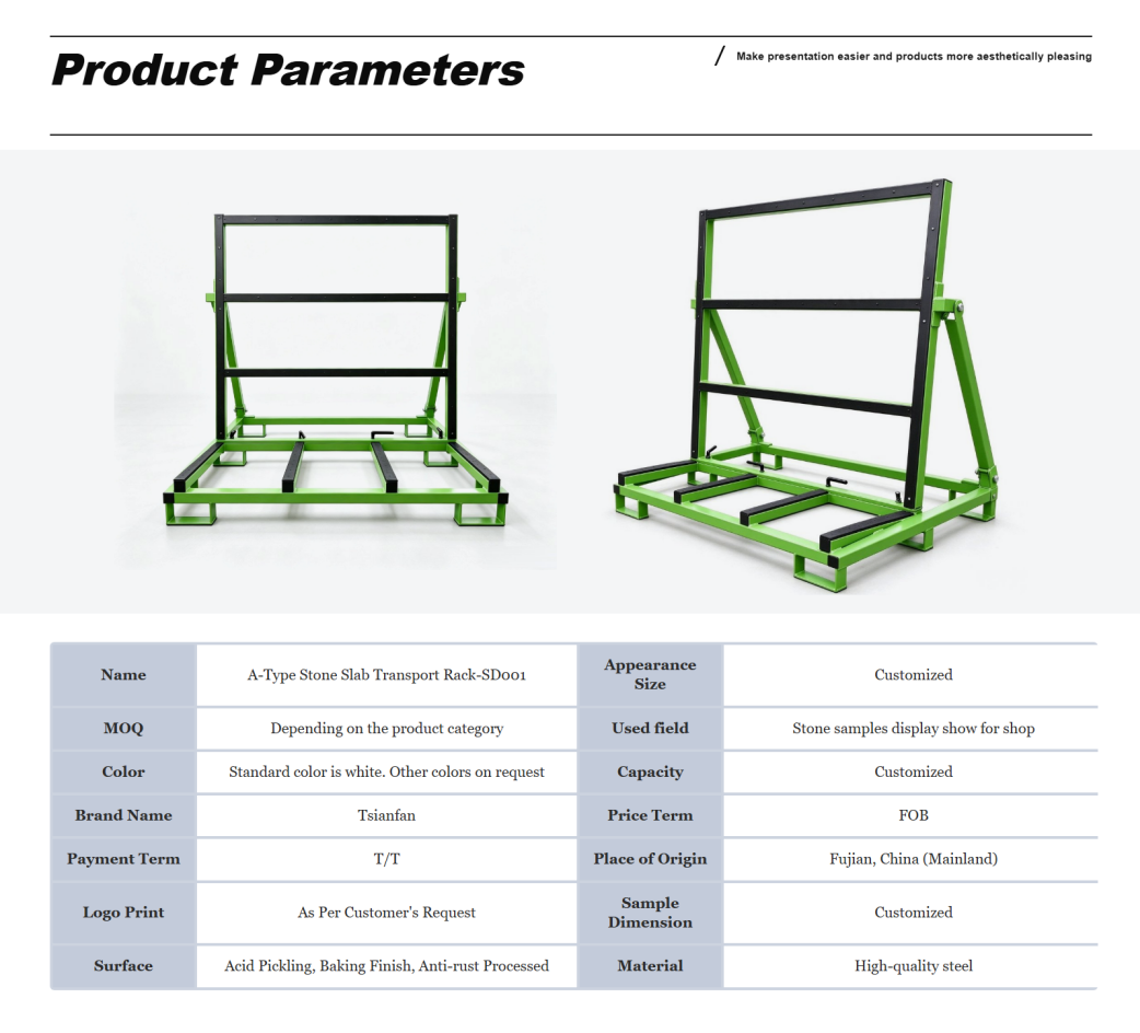 A-Frame Stone Slab Display Rack SD001